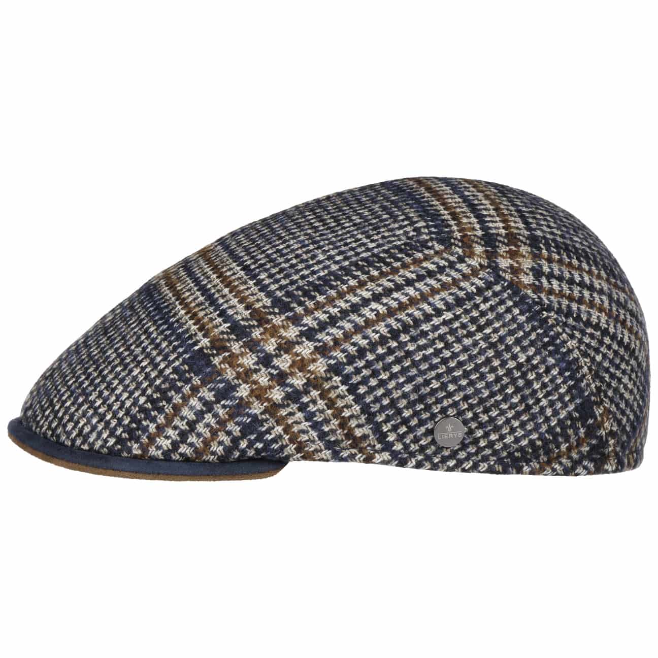Lierys Milano Tweed Flat Cap for Men - Classic Vintage Newsboy Hat for Casual & Outdoor Wear - Perfect for Golf, Hiking, and Daily Fashion