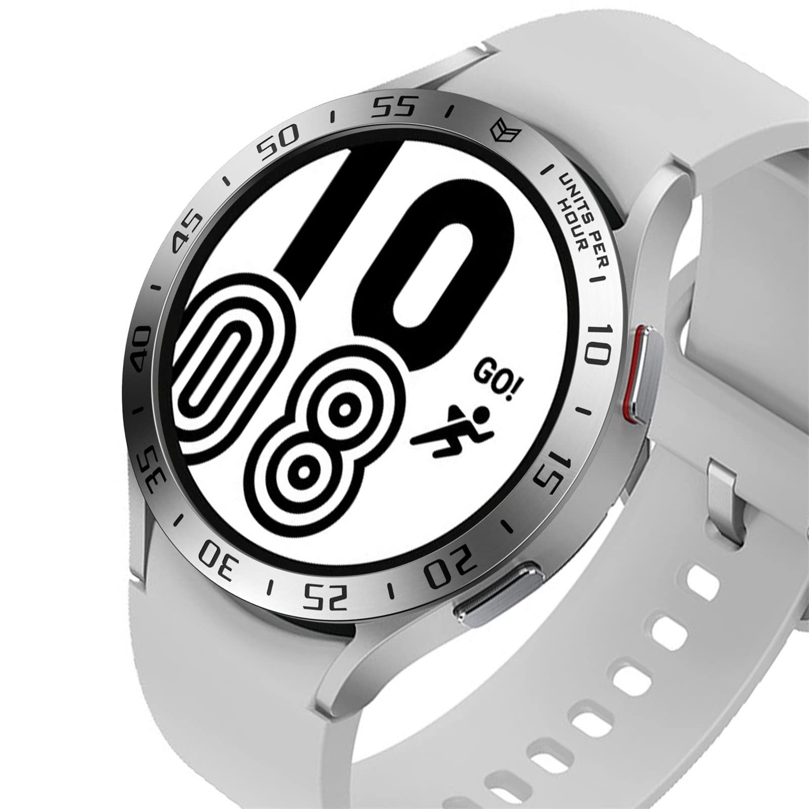 Durable Metal Watch Ring Compatible with Samsung Galaxy Watch4 44mm - Scratch-Resistant Protective Case (Style A DW3) for Workouts, Outdoor Activities & Everyday Wear