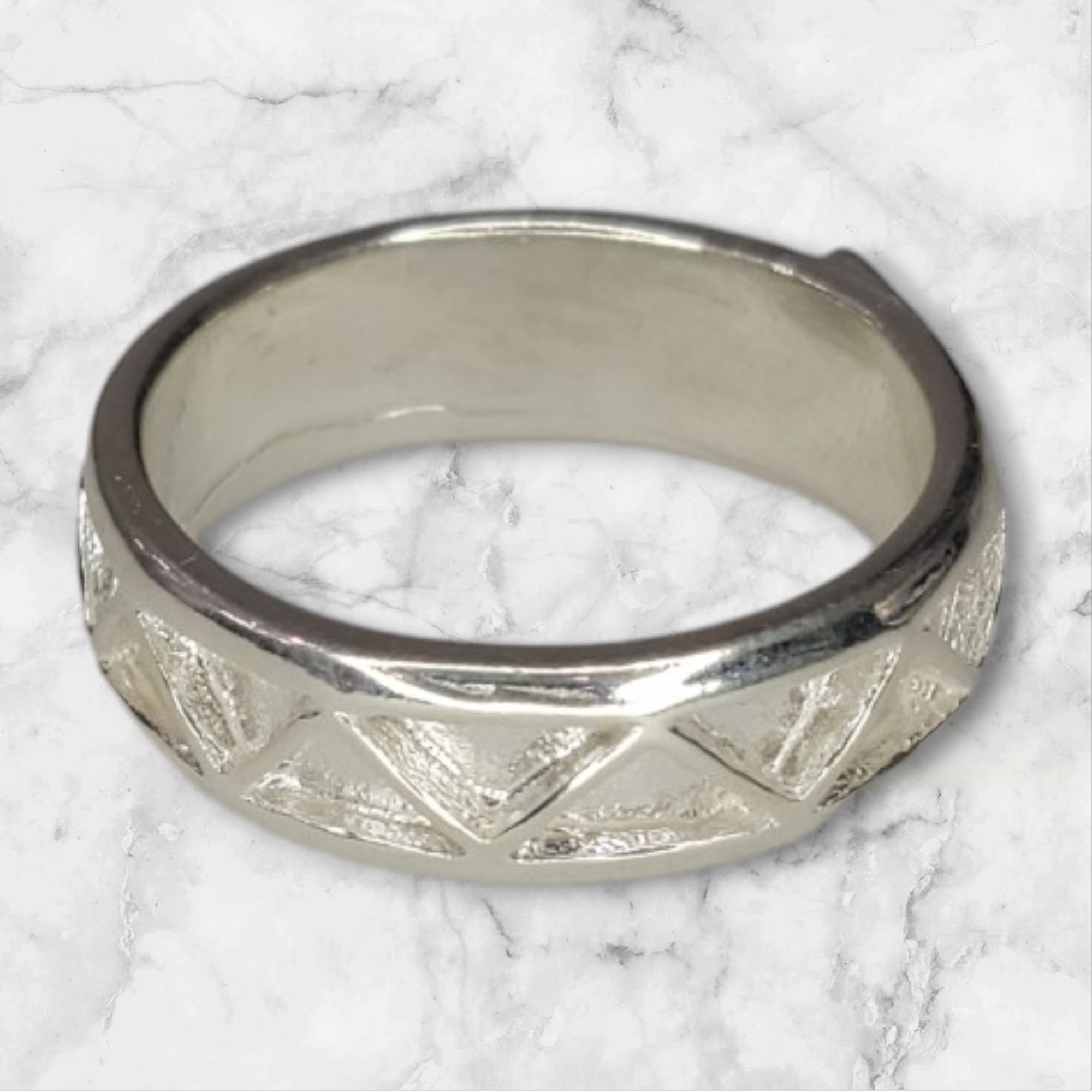 Solid Sterling Silver Inlay Blank Setting - Rough Cast DIY Jewelry Making - Empty Ring Band for Eternity Rings & Engraving - Size 4-12 for Silversmiths & Jewelry Crafting - Perfect for Custom Wedding Bands & Handmade Jewelry Designs