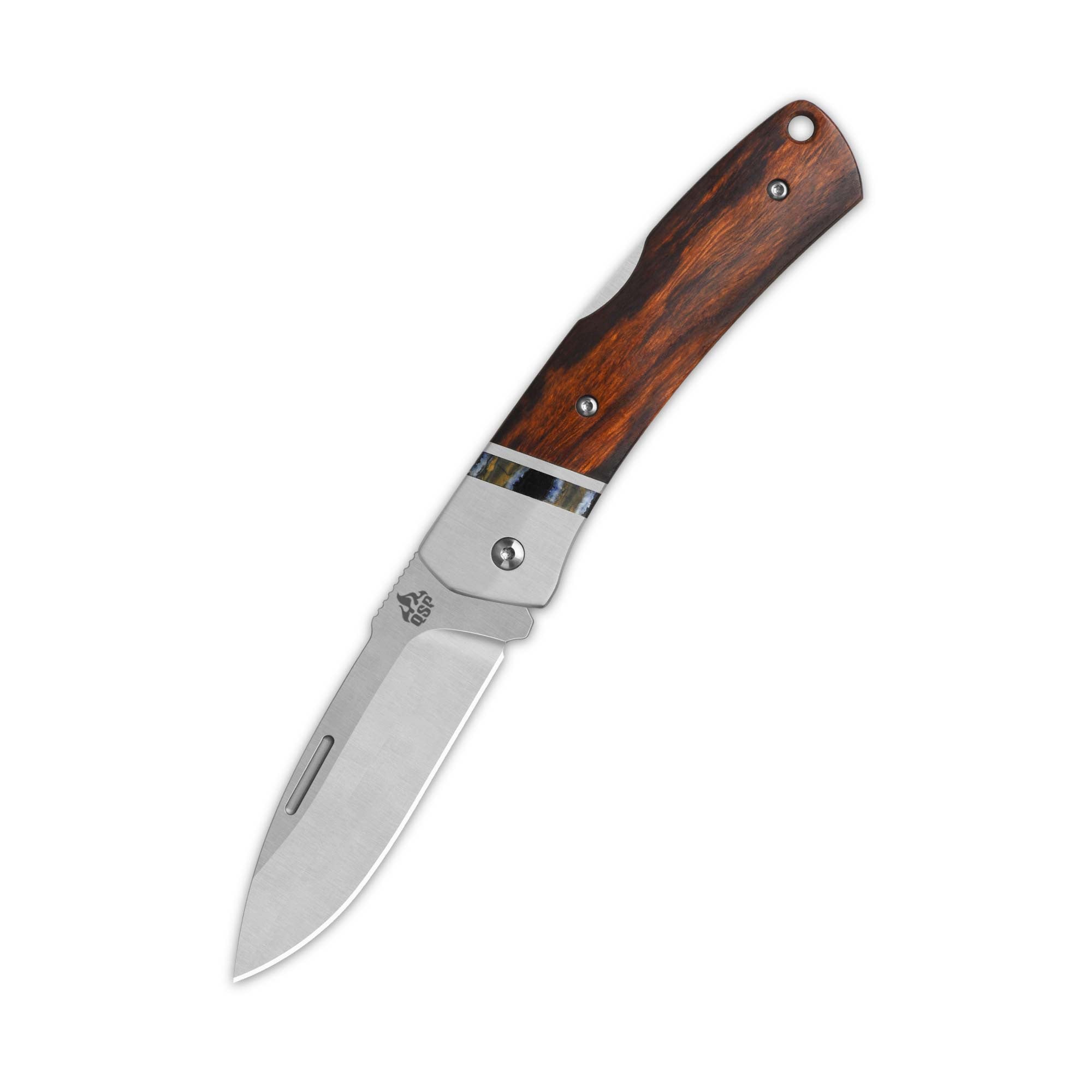 Premium QSP Mustang Lockback Pocket Knife - M390 Steel Blade & Desert Ironwood Handle - Limited Edition (58 Pcs) - Perfect for EDC, Outdoor Adventures & Collectors