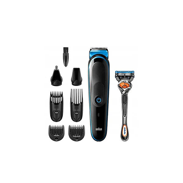 Braun 8-in-1 Multi Grooming Kit for Men - All-in-One Beard Trimmer, Hair Clipper, Body Groomer & Nose Ear Trimmer - Perfect for Travel, Home & Gym Use