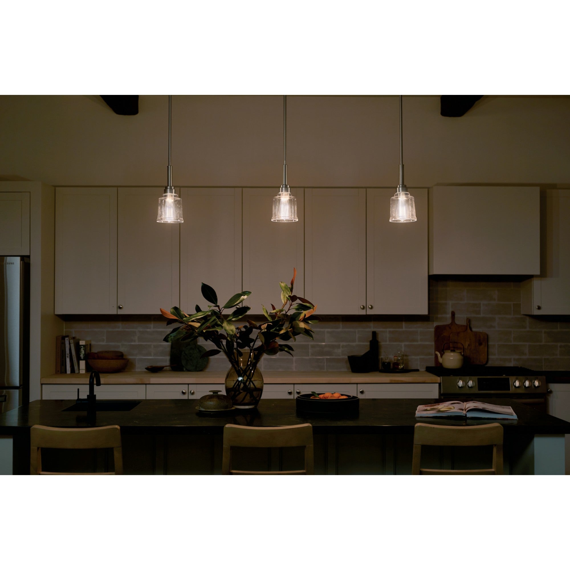 Aivian 5 Inch Modern Pendant Light with Nickel Finish - Perfect for Kitchen Island, Dining Room, and Bedroom Lighting