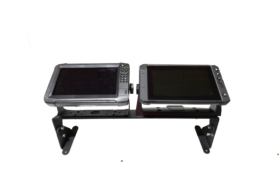 Universal Adjustable Fish Finder Mount for Boats - Compatible with Garmin, Humminbird, Lowrance (Dual up to 9