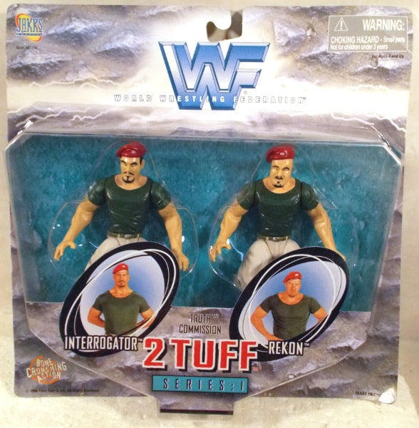 1998 WWF Jakks Pacific 2 Tuff 1 Truth Commission Interrogator & Rekon Wrestling Action Figures - Vintage Collectible Toys for Wrestling Fans & Nostalgic Gift for WWF Enthusiasts - Perfect for Display, Play & Collecting
