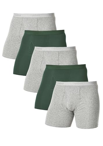 Grey Melange+dark Green 5-pack