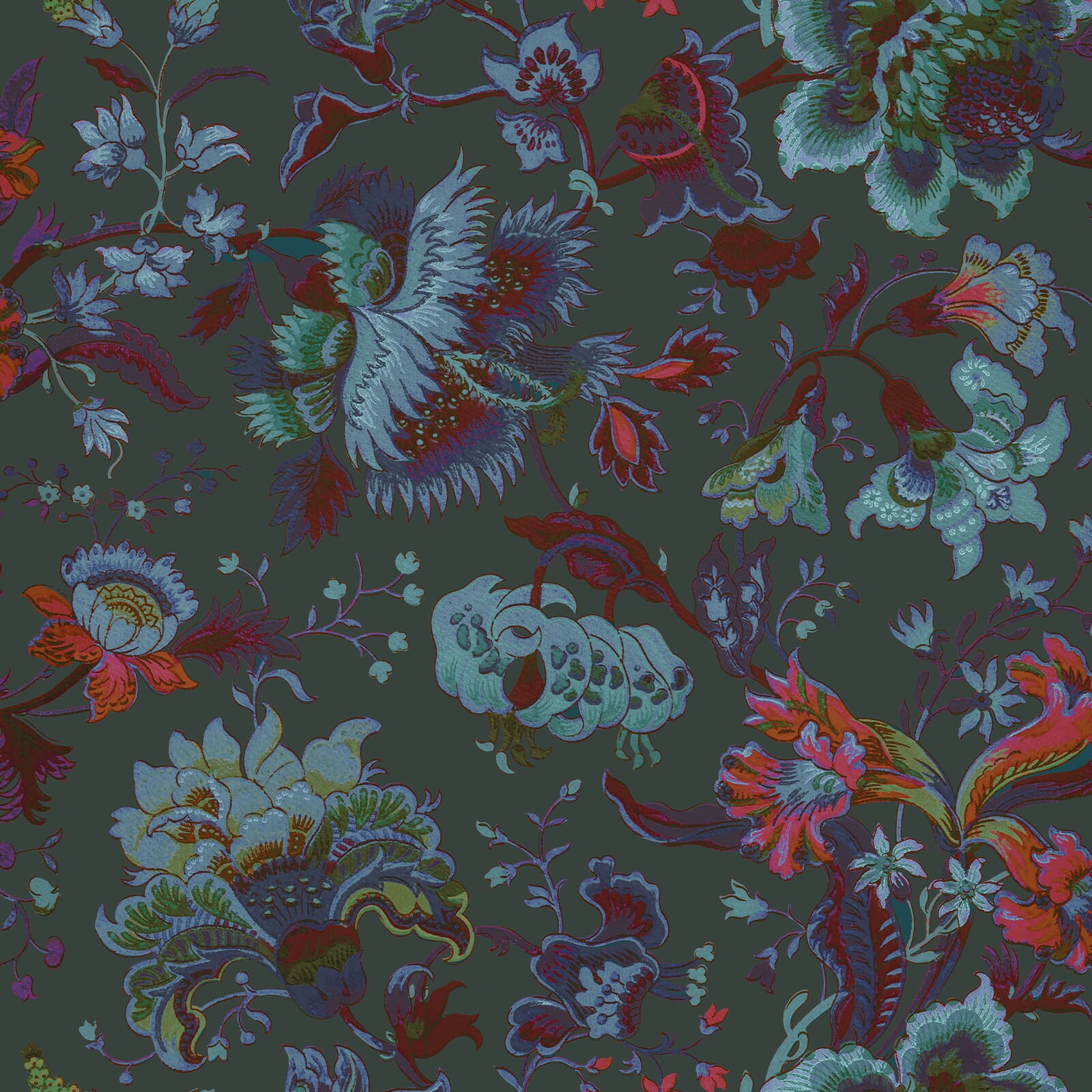 MAJORELLE Petrol Blue Wallpaper Sample - Peel and Stick Removable Wallpaper for Bedroom, Living Room, and Nursery Decor