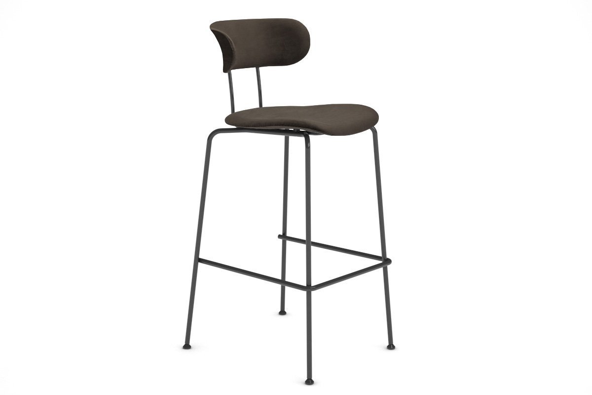 Pedigree Velvet Counter Stool - 30 Inch Seat Height Bar Stool with Padded Seat for Kitchen Island, Breakfast Bar & Home Decor