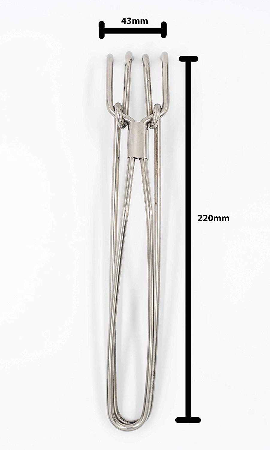 Premium Stainless Steel Wire Tongs - Heavy Duty Kitchen Utensil Gripper & Holder for Cooking, Grilling, Serving - Ideal for BBQ, Salad, Pasta (1 Piece)