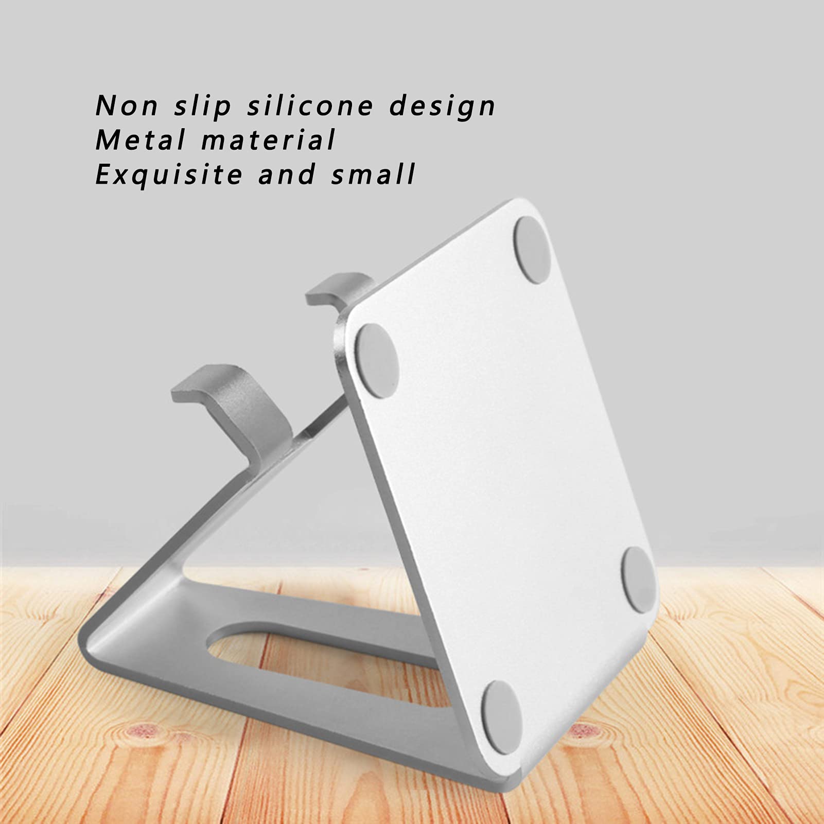 Adjustable Phone Stand Holder, Universal Aluminum Alloy Tablet Stand for iPhone, iPad, Samsung - Perfect for Desk, Bedside Table, Office & Home Use