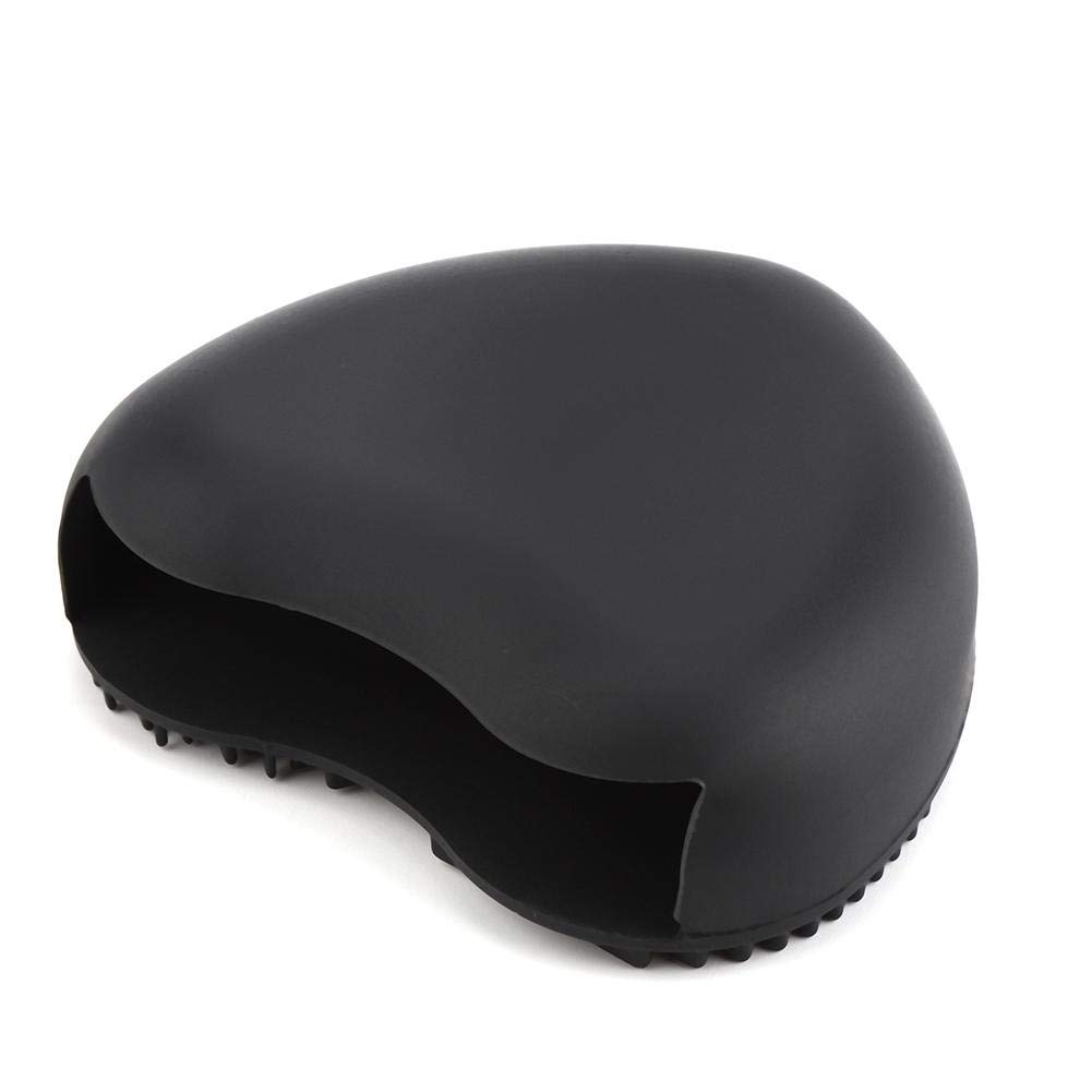 Heart-Shaped Silicone Makeup Brush Cleaner Gloves - Black | Gentle Detergent for Cosmetic Brushes | Perfect for Home & Professional Makeup Artists