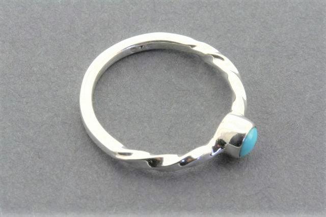 Exquisite Turquoise Twist Ring in Sterling Silver – Perfect for Boho Jewelry & Everyday Elegance