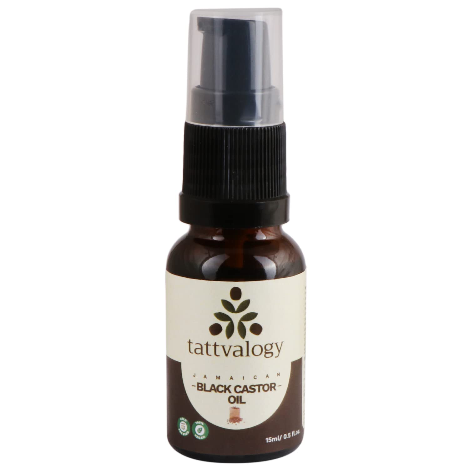 Tattvalogy Pure Black Castor Oil - Cold Pressed Kalonji Oil (Nigella Sativa) | 100% Pure Virgin Grade Hair Growth & Skin Care Treatment | Chemical-Free Natural Remedy in Glass Bottle (15ml) | Perfect for Hair Strengthening, Scalp Nourishment & Moisturizing Dry Skin