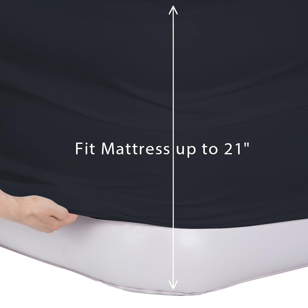 Premium Soft & Breathable Bedecor Air Mattress Sheets - Removable Twin Size Fitted Sheet with Deep Pocket (Up to 21