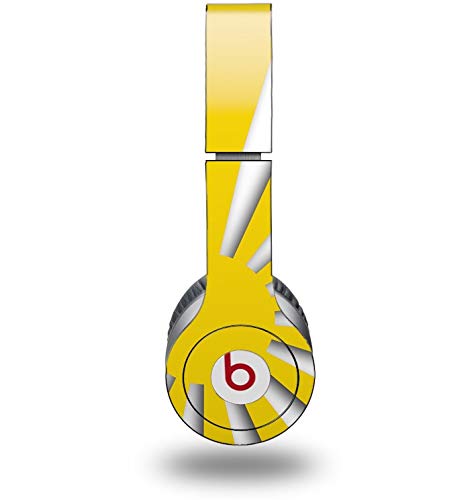 Original Beats Solo HD Headphones Skin Decal Wrap - Rising Sun Japanese Flag Design in Yellow | Protective Vinyl Cover for Solo HD | Perfect for Music Lovers, Gamers & Travel Use (Headphones Not Included)