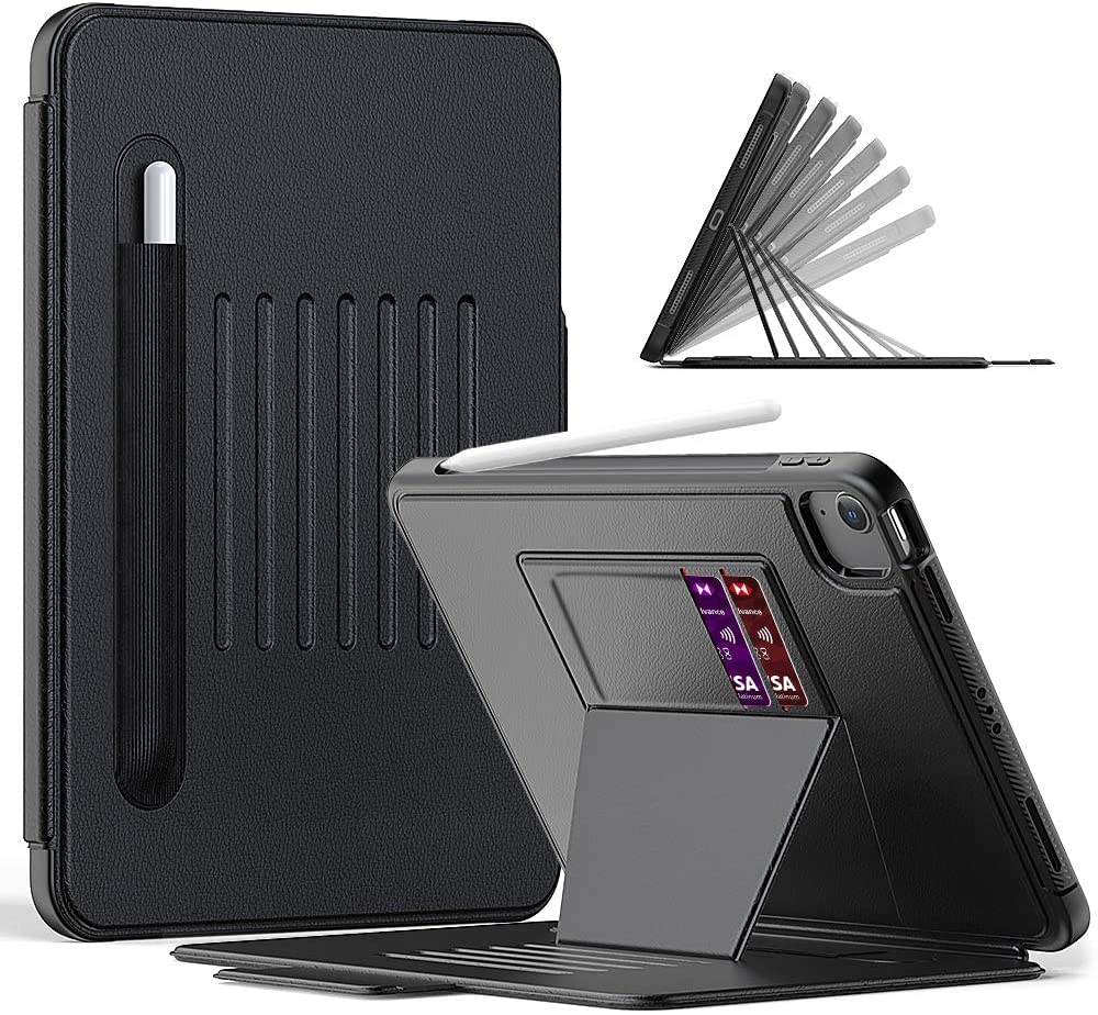 Navor Smart Case for iPad Air 5 (2022) & Air 4 (2020) 10.9 Inch - Also Compatible with iPad Pro 11 (2018/2020/2021) - Shockproof Magnetic Stand Cover with Multiple Viewing Angles - Perfect for Work, Study and Entertainment