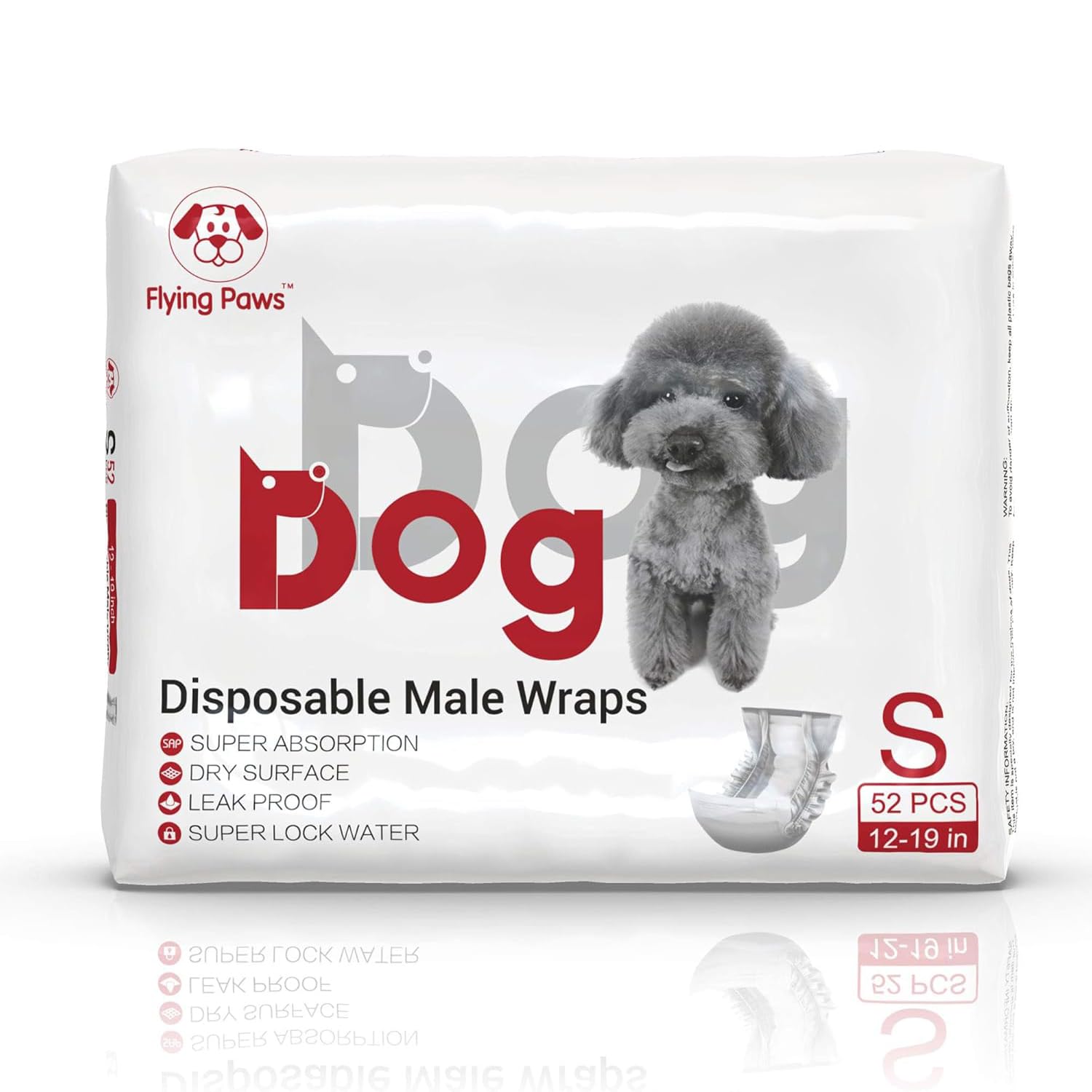 **Dog Diapers for Small Dogs - 52 Pack Absorbent Belly Bands with Leak Protection for Excitement, Incontinence & Marking | Perfect for House Training, Travel & Senior Dogs**