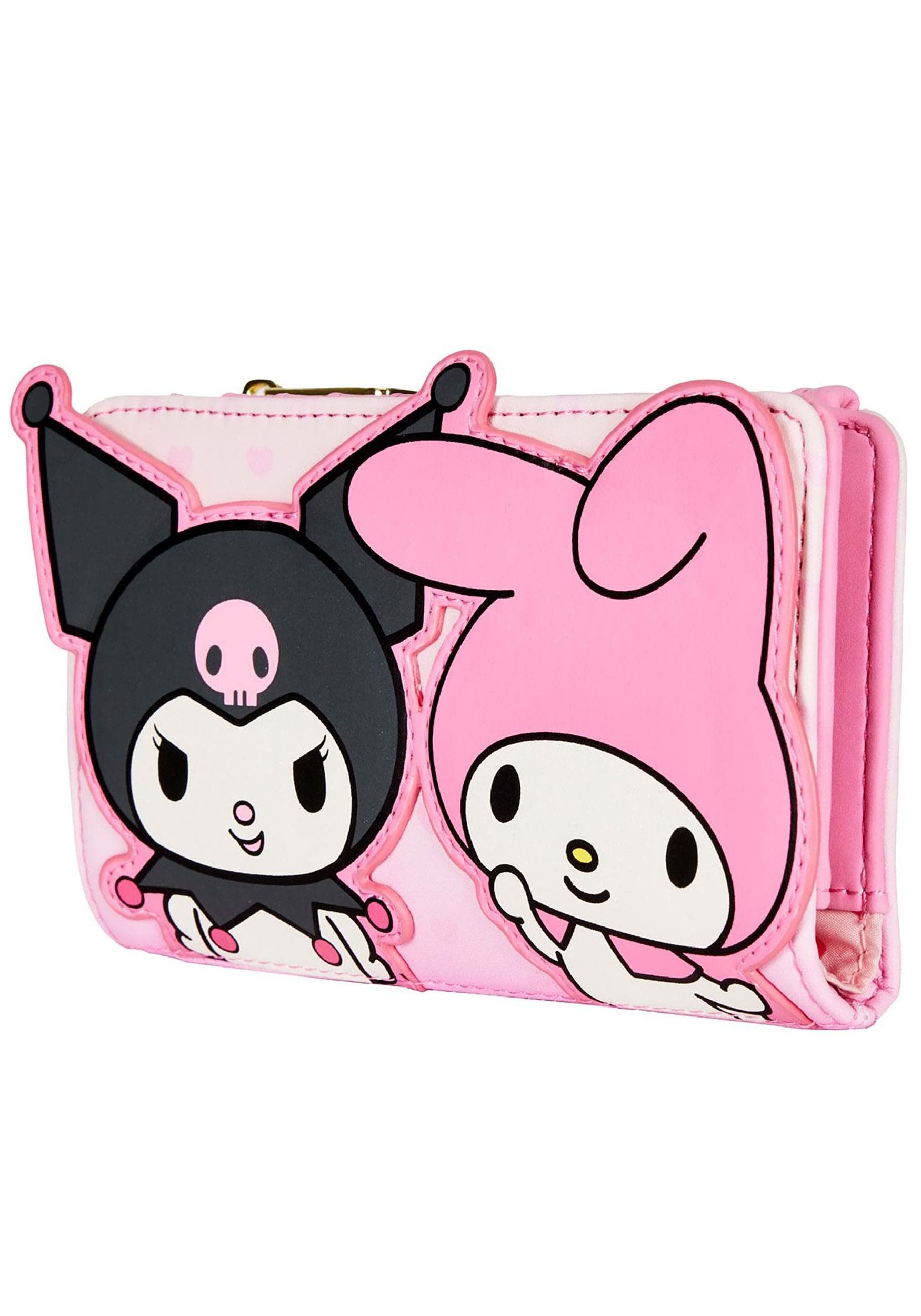 Loungefly Sanrio My Melody & Kuromi Bifold Wallet - Cute Pink Anime Character Wallet for Girls & Women | Perfect for Cosplay, Collectors, and Everyday Use