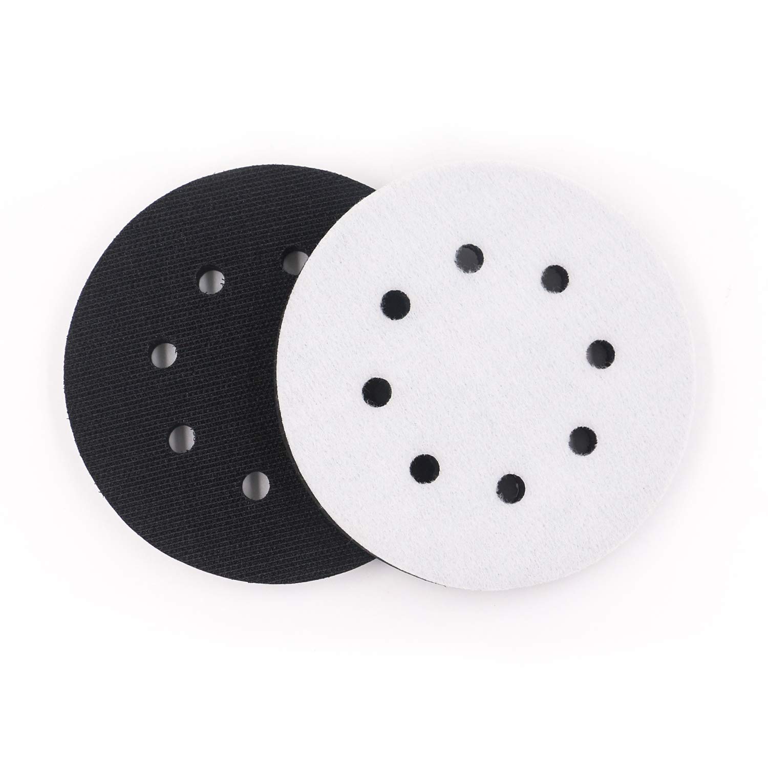 7 Pack 5 Inch Hook and Loop Soft Sponge Buffer Pads for Orbital Sander - 8 Hole Foam Interface Sanding Pads for Automotive Polishing, Woodworking & DIY Projects - Perfect for Car Detailing, Furniture Refinishing & Surface Smoothing