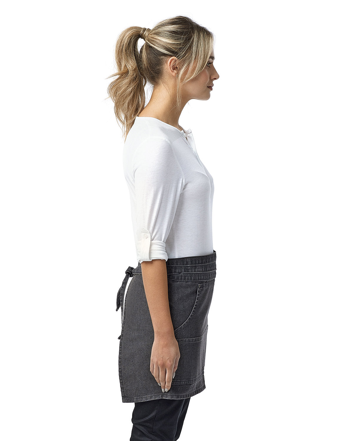 Reprime RP125 Unisex Denim Waist Apron - Artisan Collection with Stitch Detailing for Cooking, Baking, BBQ & Crafting
