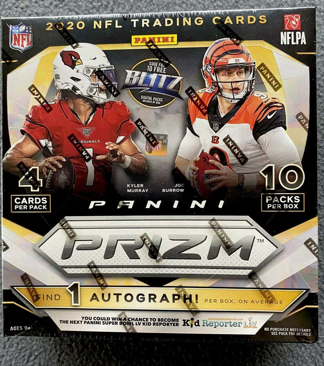 2020 Panini Prizm NFL Football MEGA Box - 40 Trading Cards per Box with 1 Guaranteed Autograph - Perfect for Collectors, Fantasy Football Fans & Sports Memorabilia Enthusiasts