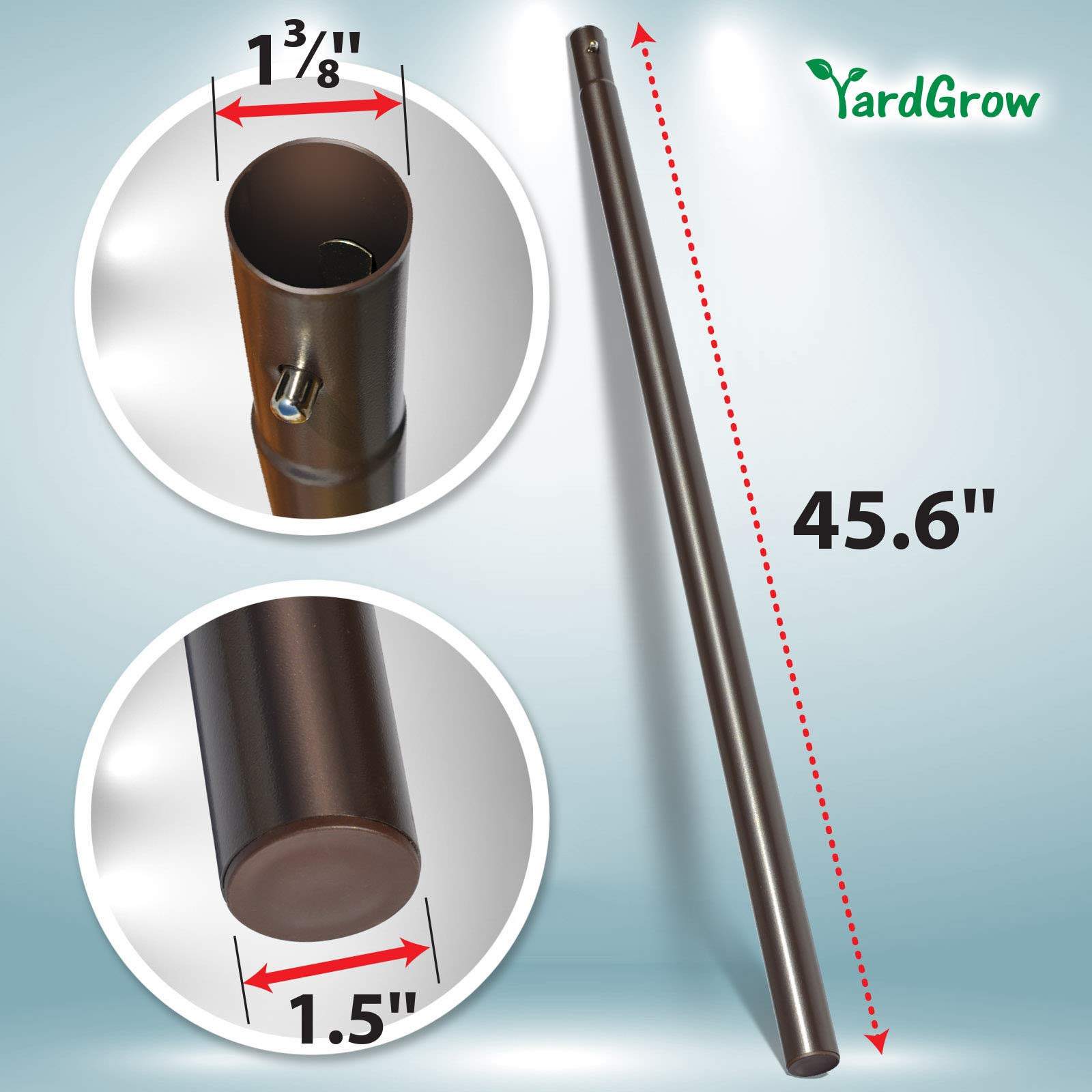 YardGrow Replacement Umbrella Lower Pole for Patio Umbrella with Bullet Buckle - Durable Outdoor Canopy Support for Garden, Poolside & Backyard Relaxation