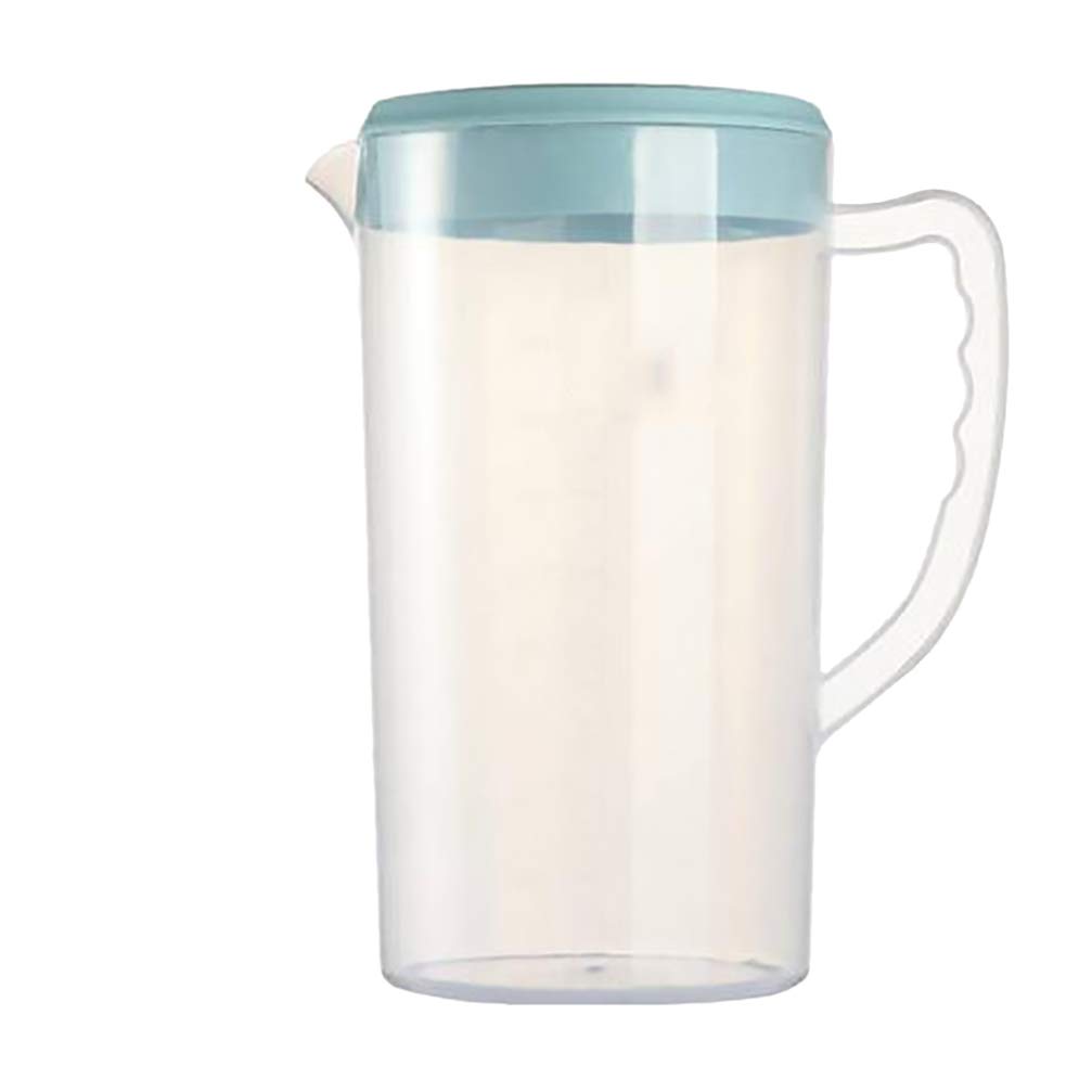 2200ML Large Clear Plastic Water Pitcher with Lid - BPA Free Beverage Jug for Mixing Drinks, Lemonade, Iced Tea & Cold Water - Perfect for Parties, BBQs & Home Kitchen Use - Blue