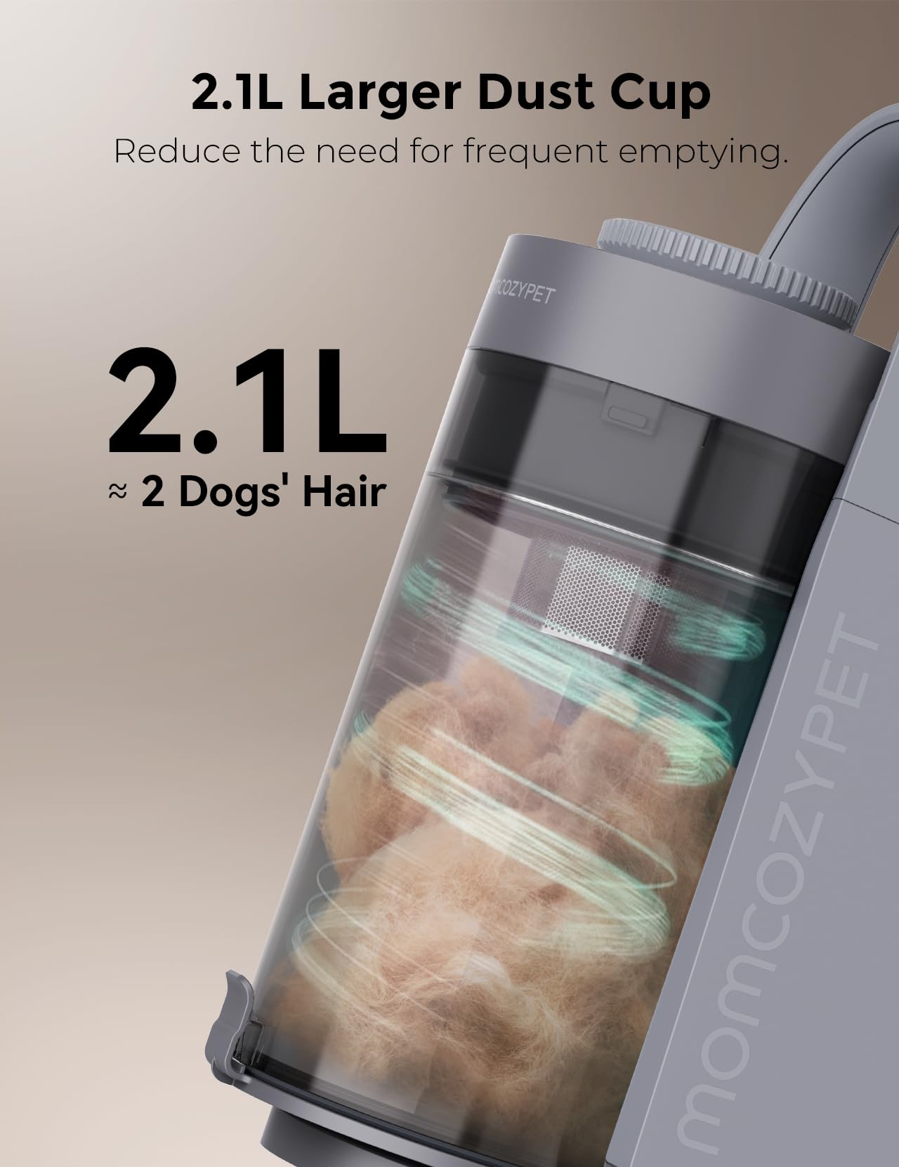 FurEase Dog Grooming Vacuum Kit - 13000Pa Powerful Pet Hair Vacuum with 5 Grooming Tools & 2.1L Dust Cup | Dog Clippers for Grooming, Shedding Control | Perfect for Home Pet Care & Professional Grooming