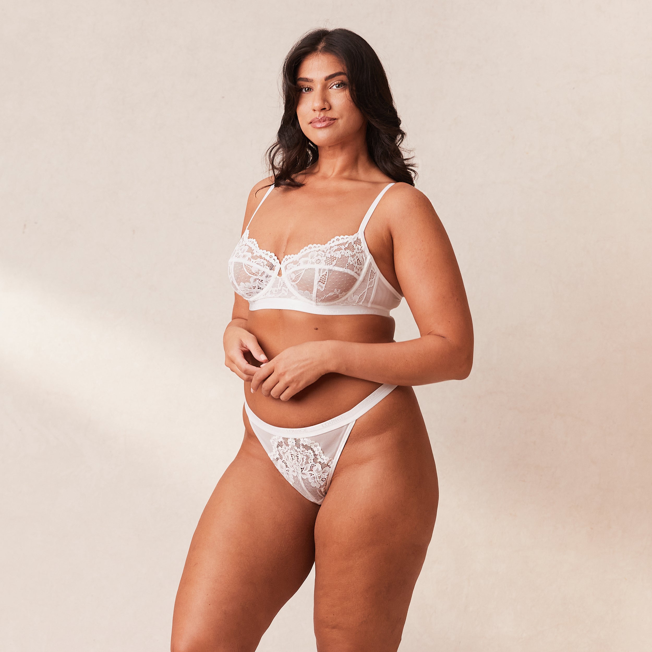 Blossom Balcony Bra - Comfortable Lace Underwire Bra for Women, White - Perfect for Everyday Wear & Special Occasions