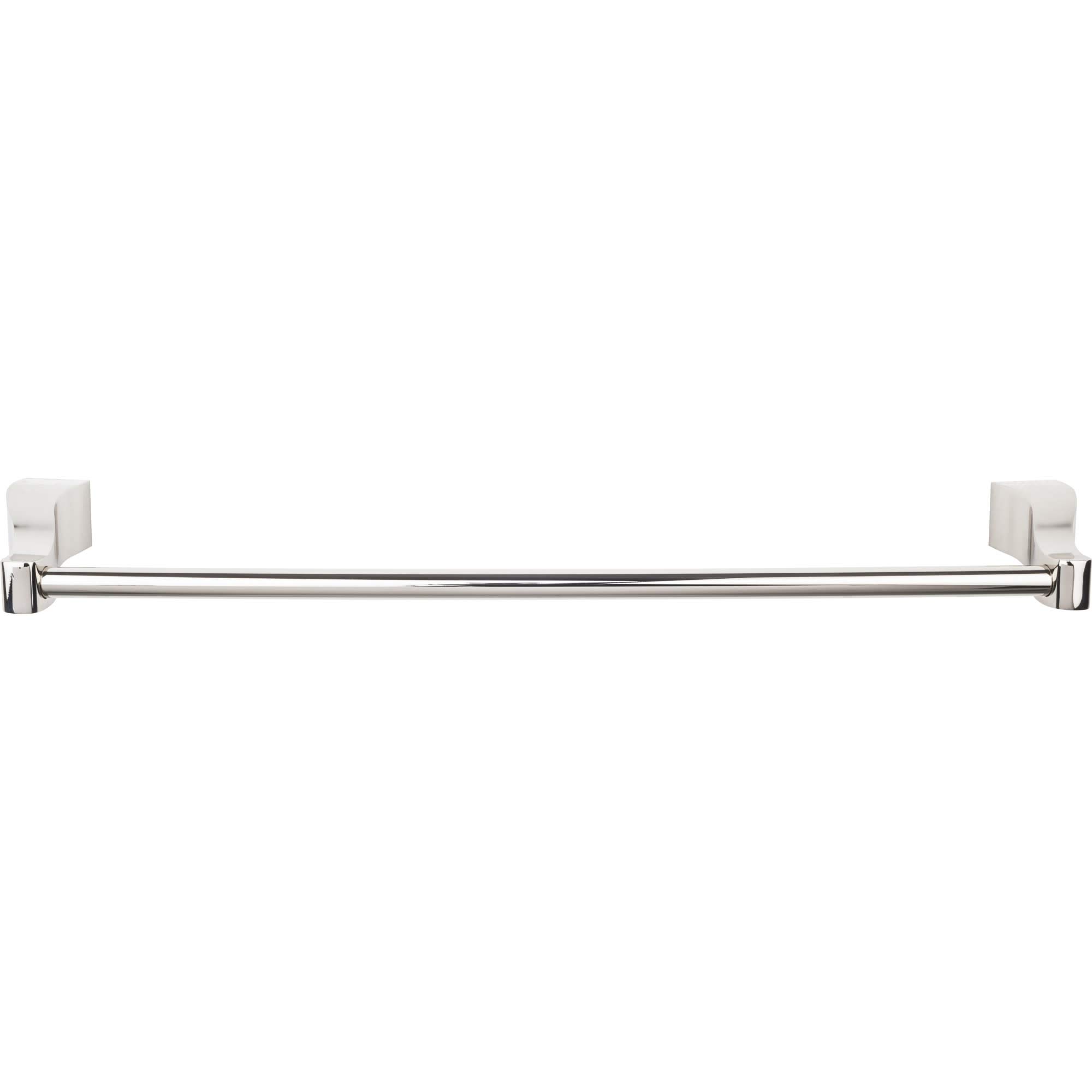 Top Knobs AQ6-PN Aqua Bath Single Towel Rod in Polished Nickel - Premium Bathroom Towel Holder for Modern Homes & Spa-Like Retreats