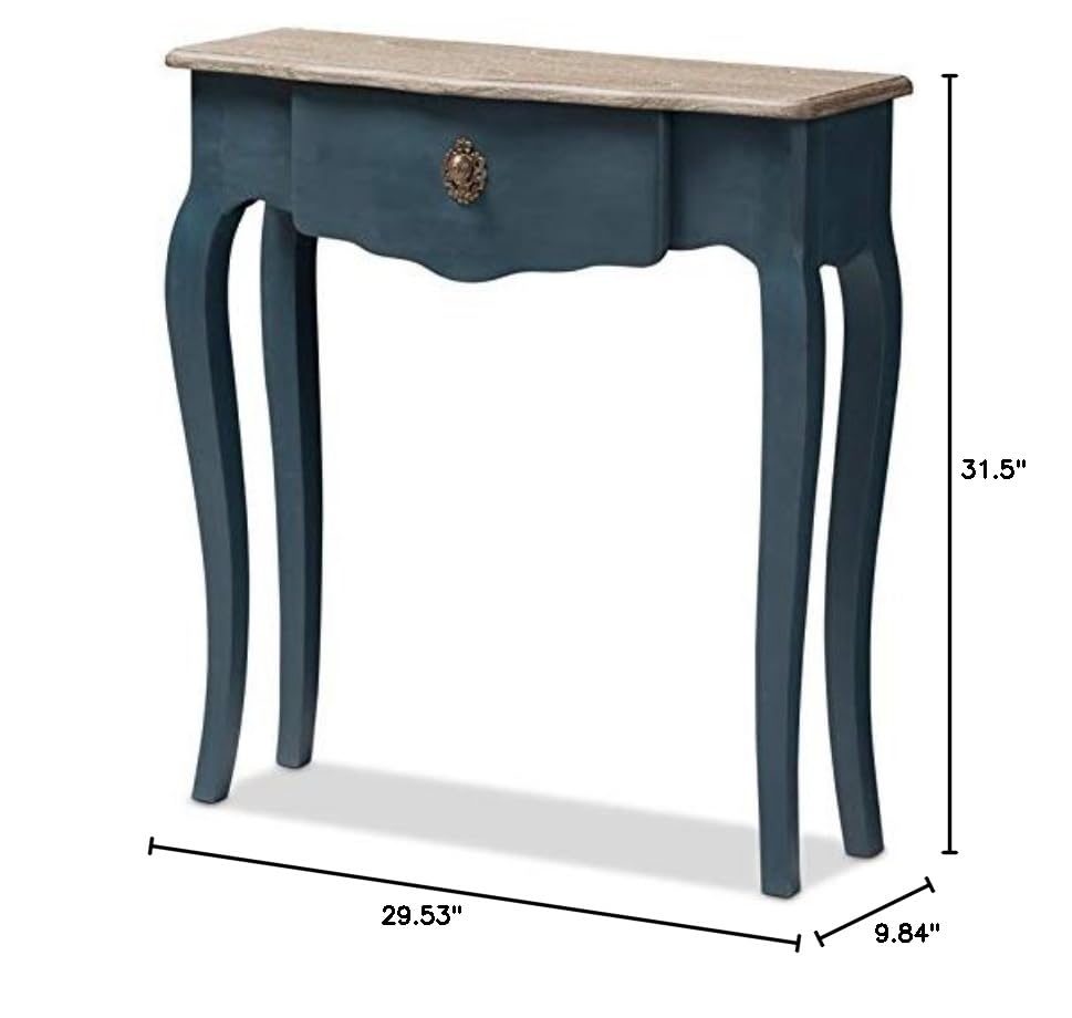 BOWERY HILL Provincial Blue Spruce Console Table - Entryway Sofa Table, Hallway Accent Furniture for Living Room & Bedroom Decor