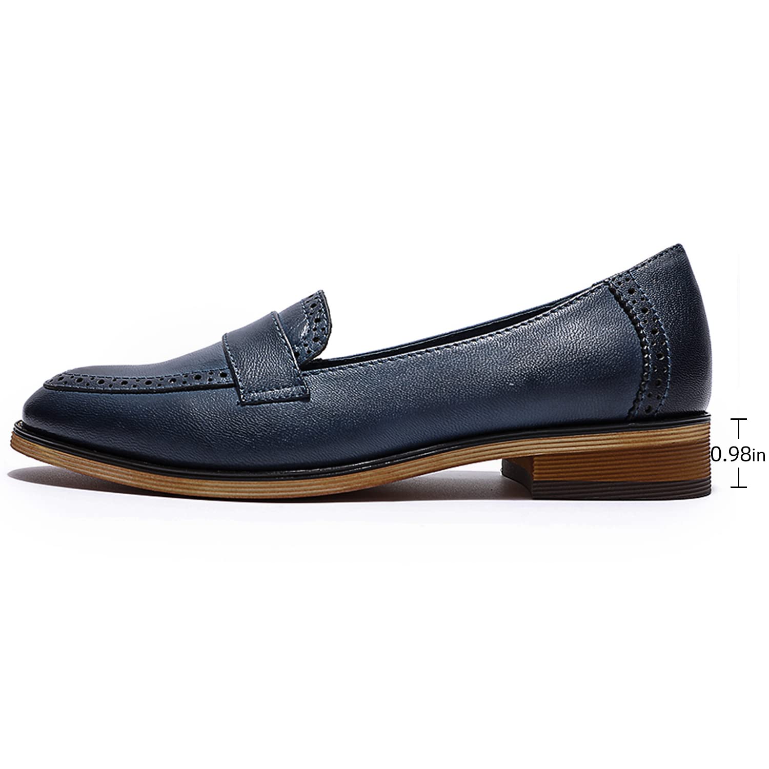 Women's Classic Leather Penny Loafers - Slip On Dress Shoes for Office, Work & Casual Wear | Comfortable & Stylish Flats for Ladies | Perfect for Business, Travel & Everyday Outfits