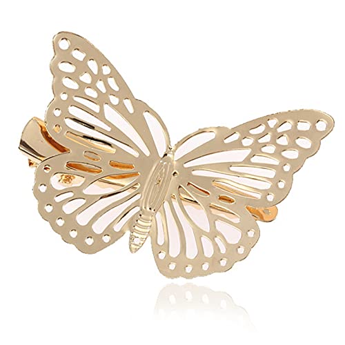 Stylish Butterfly Hollow Hair Clips for Women & Girls - Golden Hairpins, Barrettes & Hair Accessories for Daily Wear | Perfect for School, Work & Special Occasions