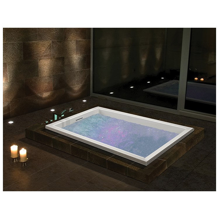 Andrea 12 60 x 42 Inch White Rectangular Acrylic Drop-In Air Tub - 116 Gallon Whirlpool Bathtub with Elite Ultra Jets | Perfect for Luxury Bathrooms, Spa Retreats & Relaxation