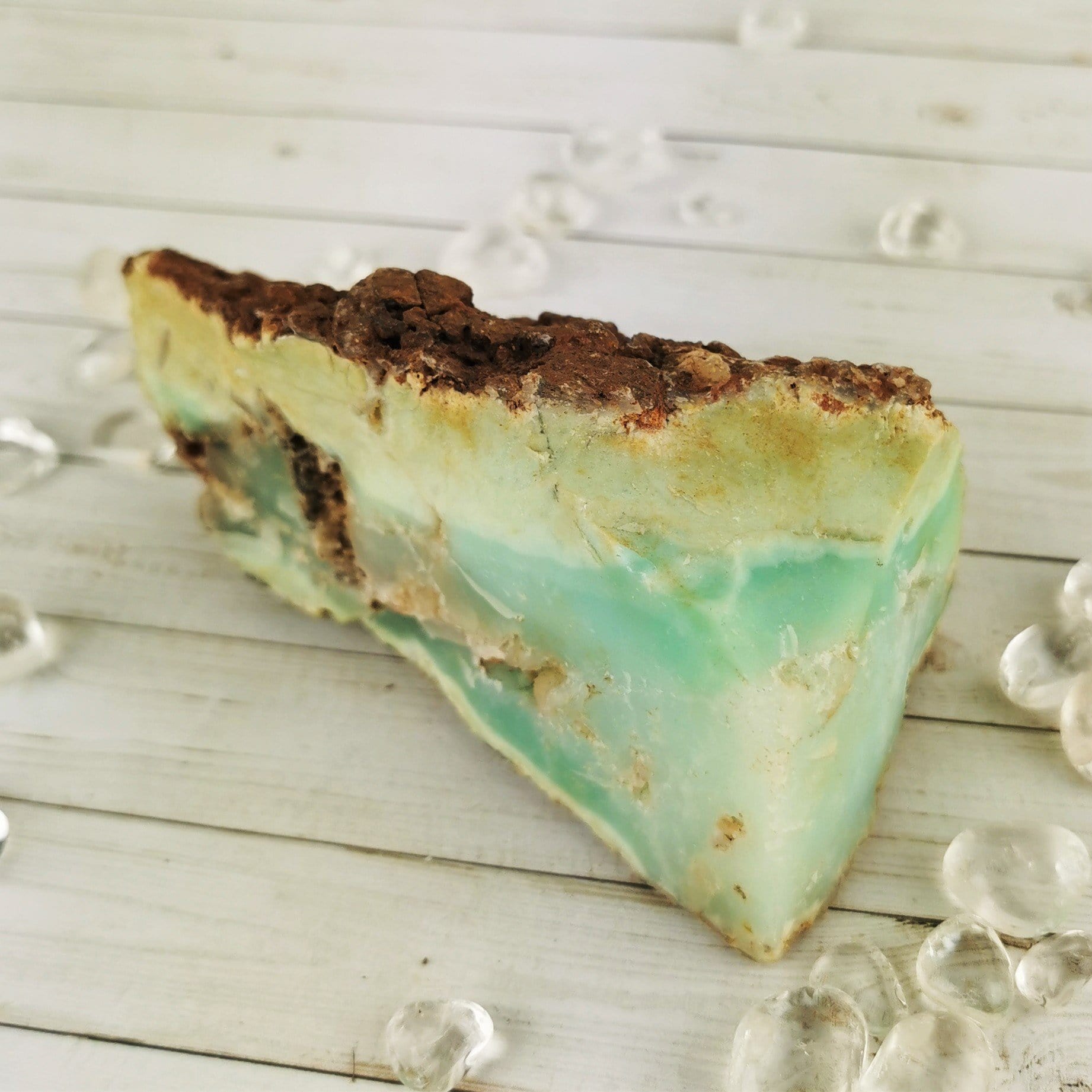 Natural Chrysoprase Crystal Specimen - Healing Stone for Jewelry Making, Meditation & Home Decor - Raw Green Gemstone for Collectors & Spiritual Use