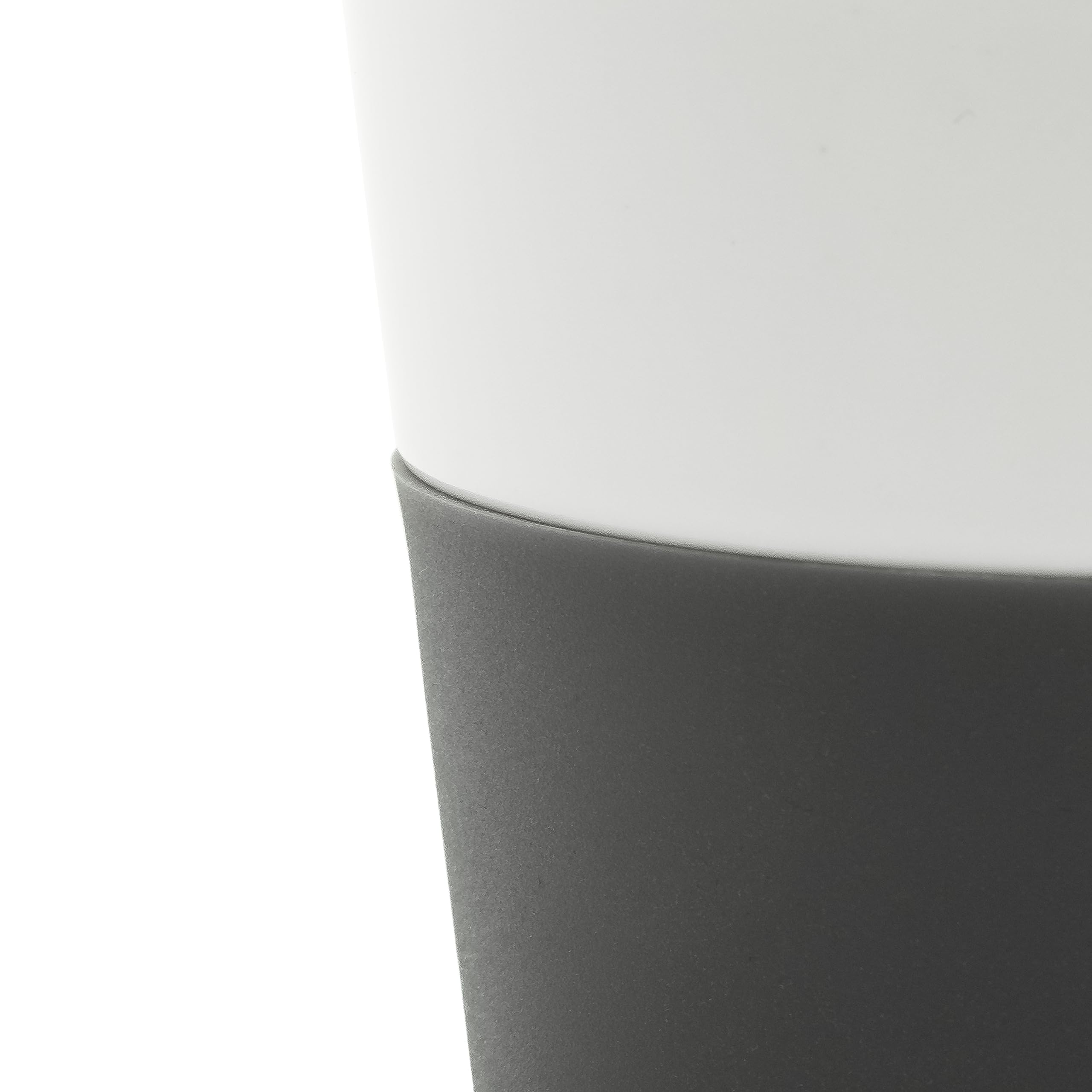 Eva Solo 2-Pack 8 oz Porcelain Coffee Mug with Silicone Grip - Dishwasher Safe Lungo Tumbler Cups | Danish Design for Home, Office & Cafe Use | Grey