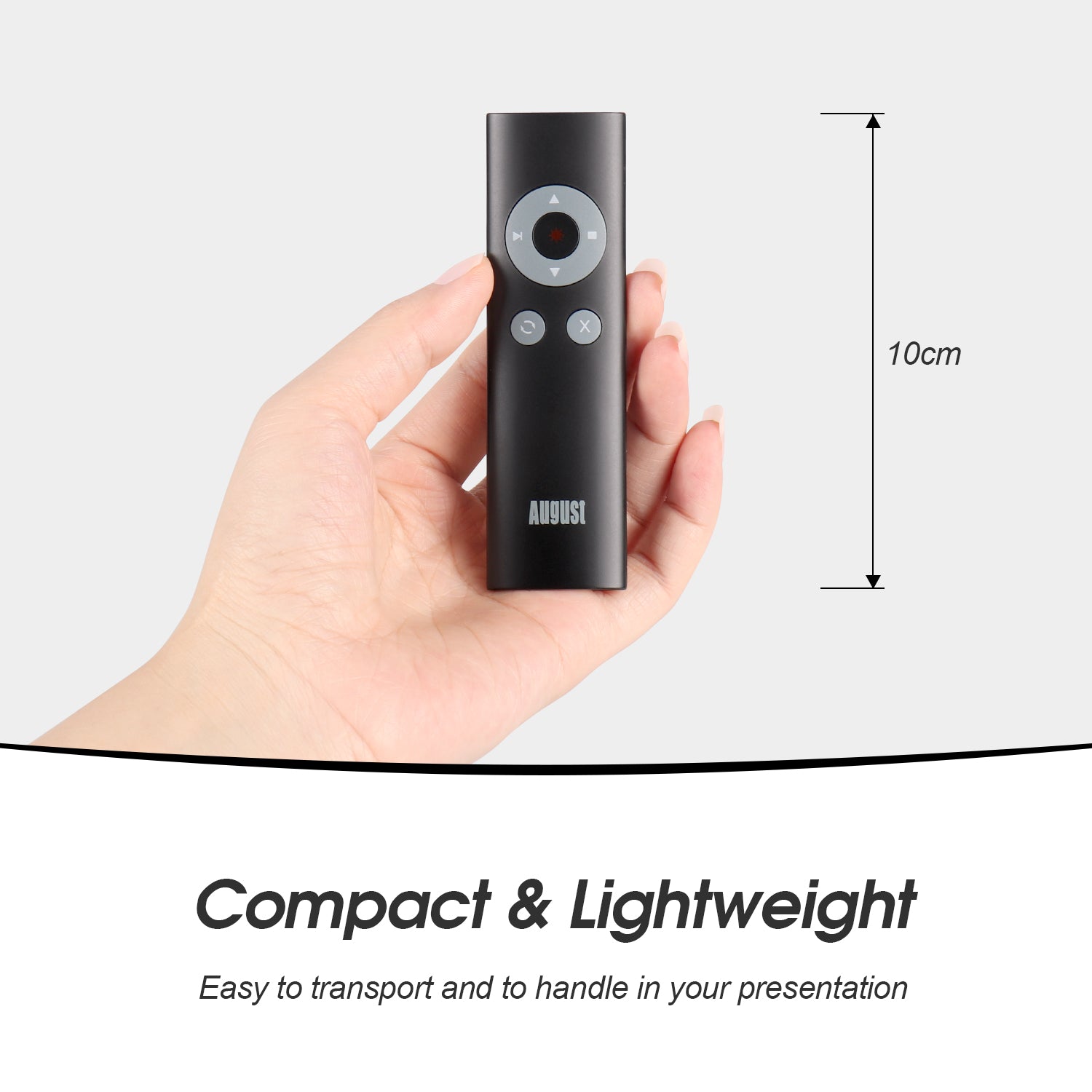 August LP200 Presentation Remote with Shortcut Keys - ALT TAB PPT Clicker for PowerPoint Presentations, Google Slides & Online Meetings