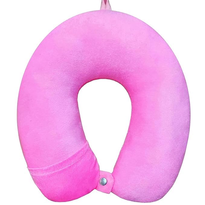 BREDA Round Neck Pillow - Ultra Soft Travel Pillow for Airplane, Car & Office - Cervical Support Pillow for Sleeping & Neck Pain Relief - Perfect for Long Flights, Road Trips & Work Breaks