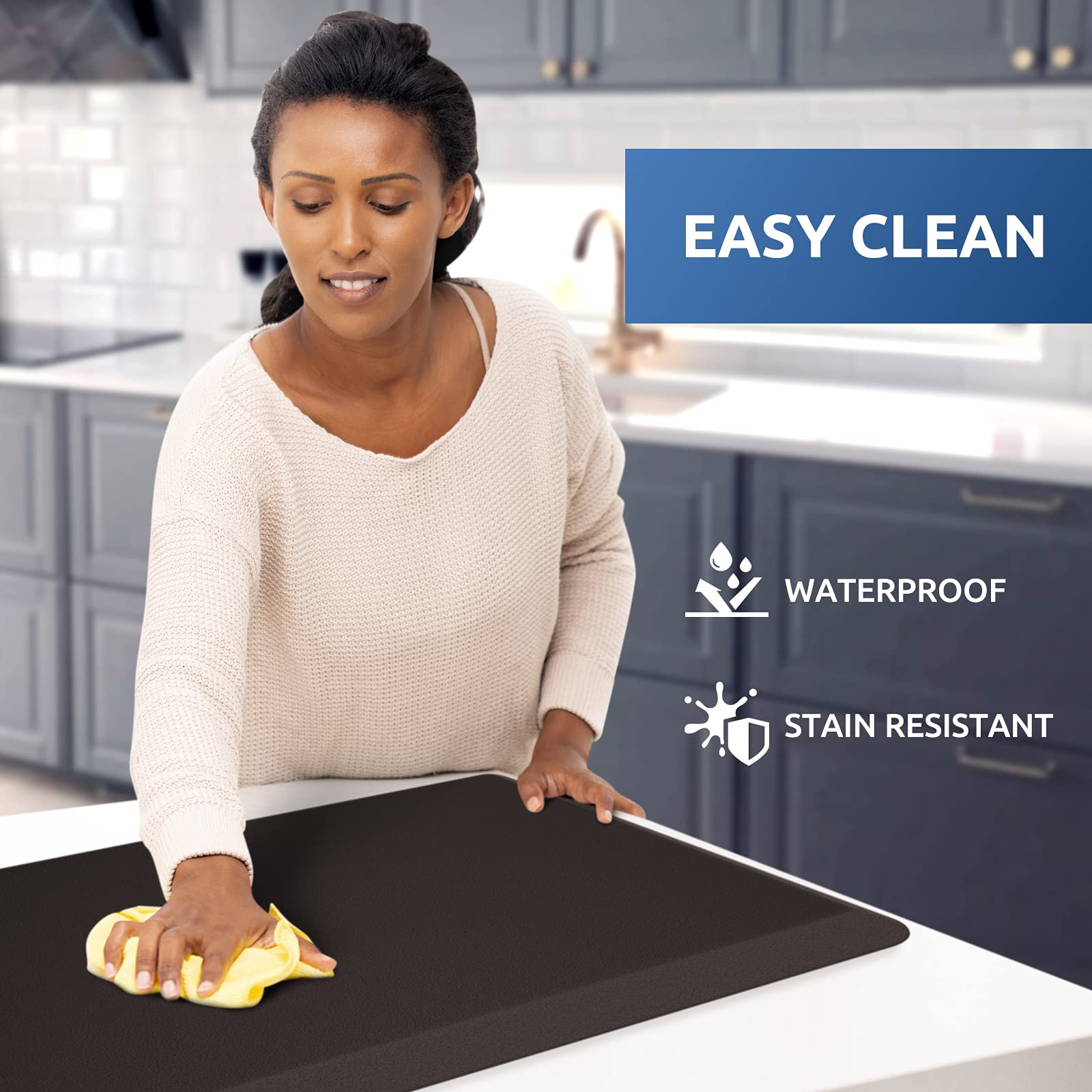 **KitchenClouds Anti-Fatigue Kitchen Mat - 17.3