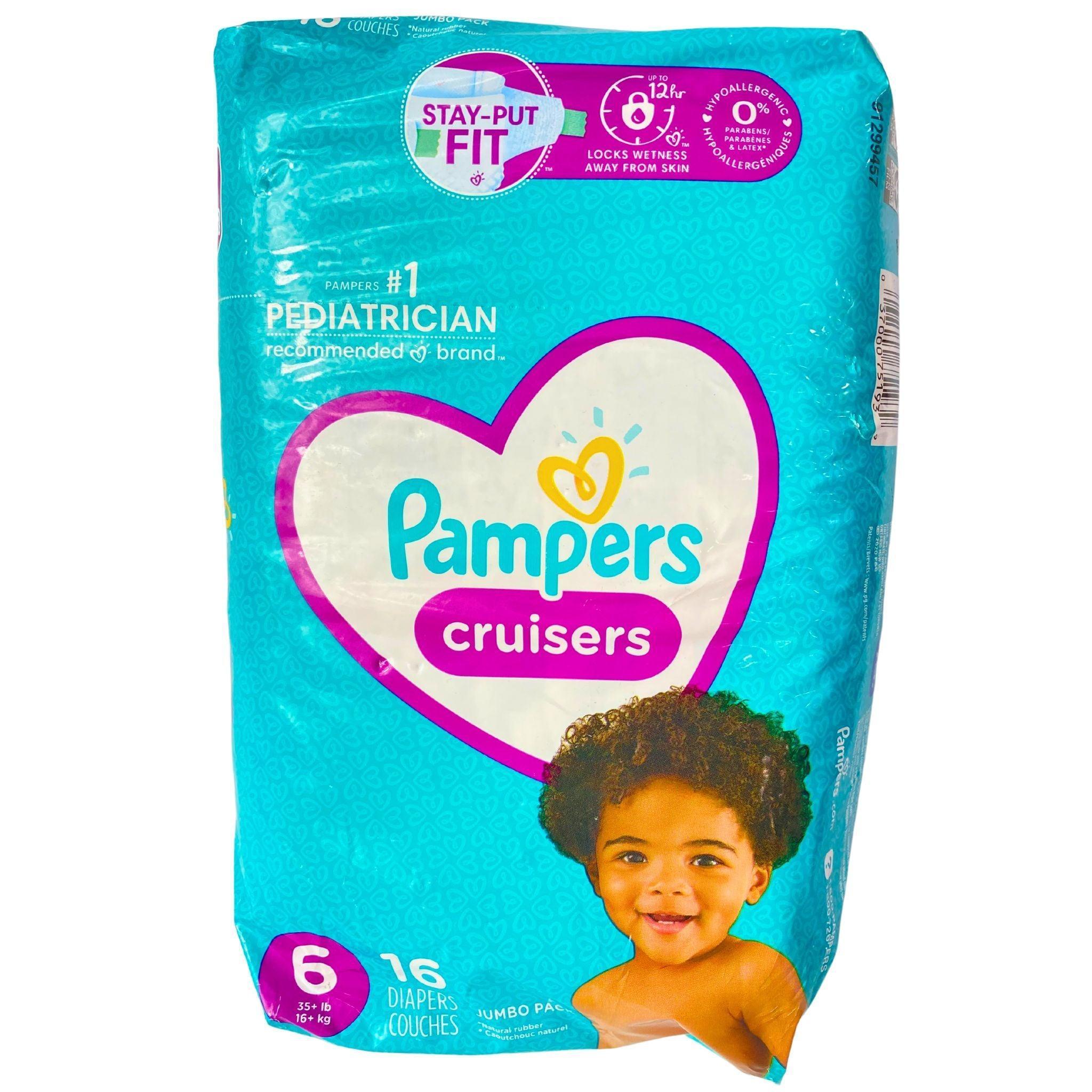 Pampers Cruisers Size 16 Diapers - Jumbo Pack (60 Count) - Super Absorbent & Leakproof for Active Babies - Day & Night Use