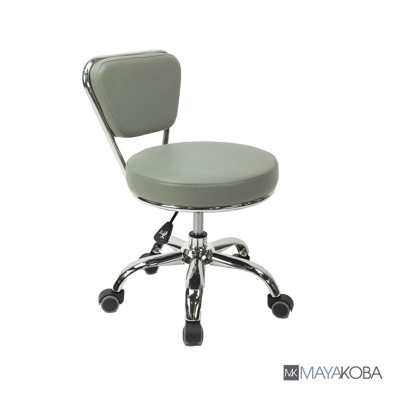 Dayton Garage Rolling Seat (Grey) - Adjustable Height 13