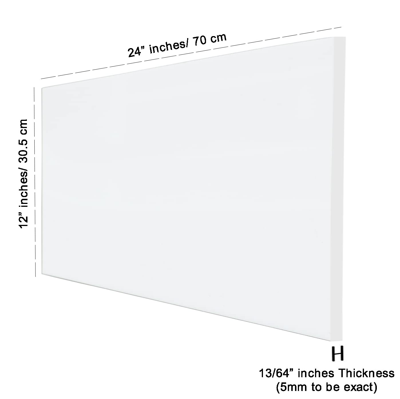 4-Pack 5mm White Acrylic Sheet 1/8