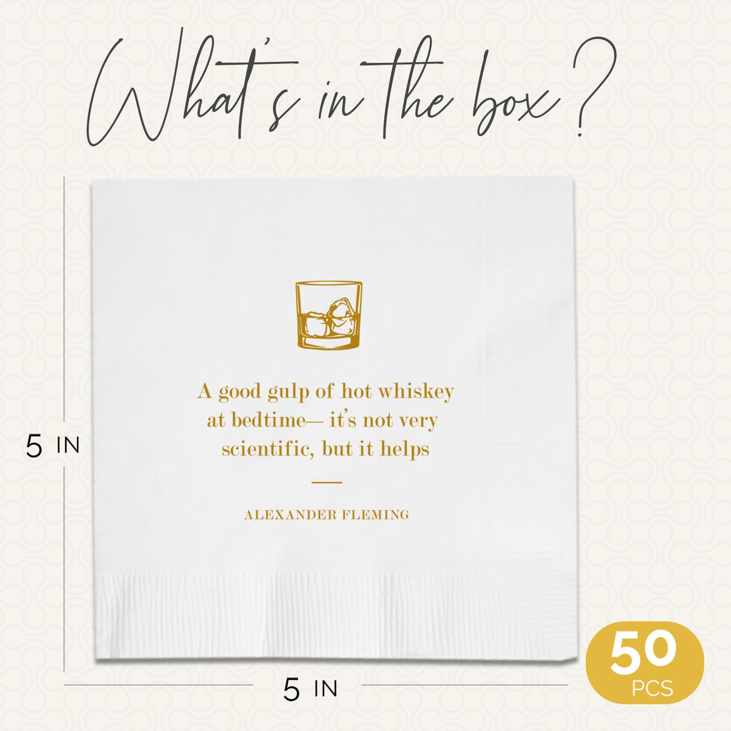50-Pack Funny Drinking Quote Bar Napkins for Adults - 25 Unique Cocktail Sayings | Perfect for Weddings, Parties, Events & Home Entertaining | Great Conversation Starters for Bars, BBQs & Cocktail Hours