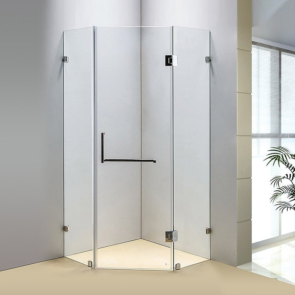 10mm Frameless Glass Shower Screen 1000x1000mm - Premium Bathroom Enclosure by Della Francesca | Perfect for Modern Walk-in Showers & Spa Bathrooms