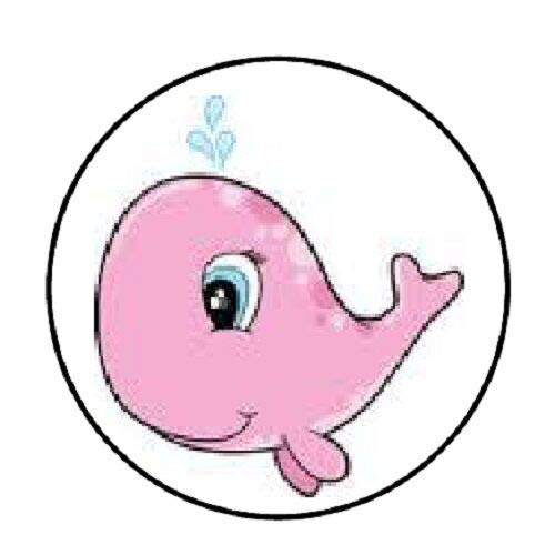 Pink Whale Seals Stickers 1.2