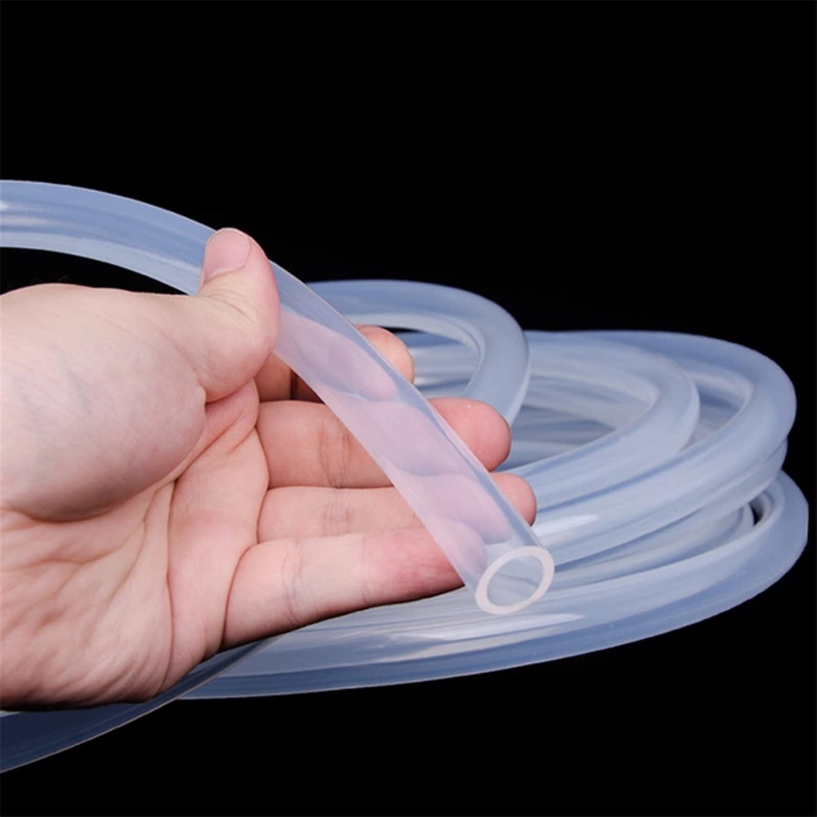High-Performance Etaclover Zkenshan Transparent Silicone Tube - Soft, Flexible & Durable with Good Wall Thickness for DIY, Aquariums, Medical & Industrial Use