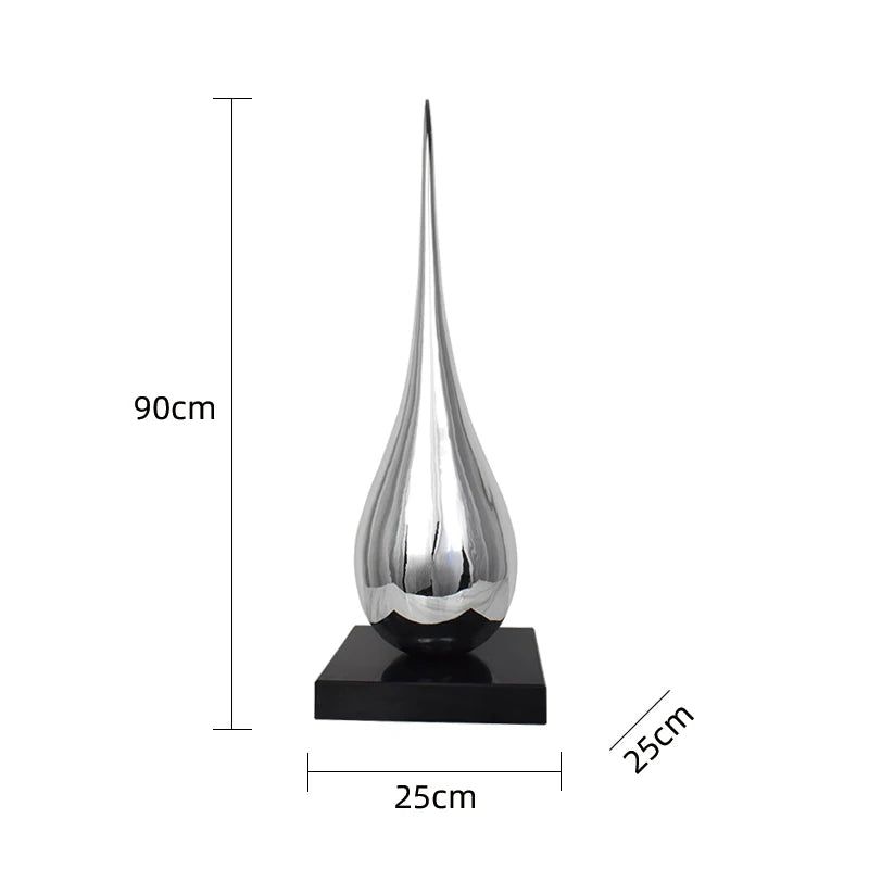Elegant Water Drop Electroplated Ornament - Modern Home Decor for Living Room, Bedroom & Office - Perfect Gift for Housewarming and Holidays