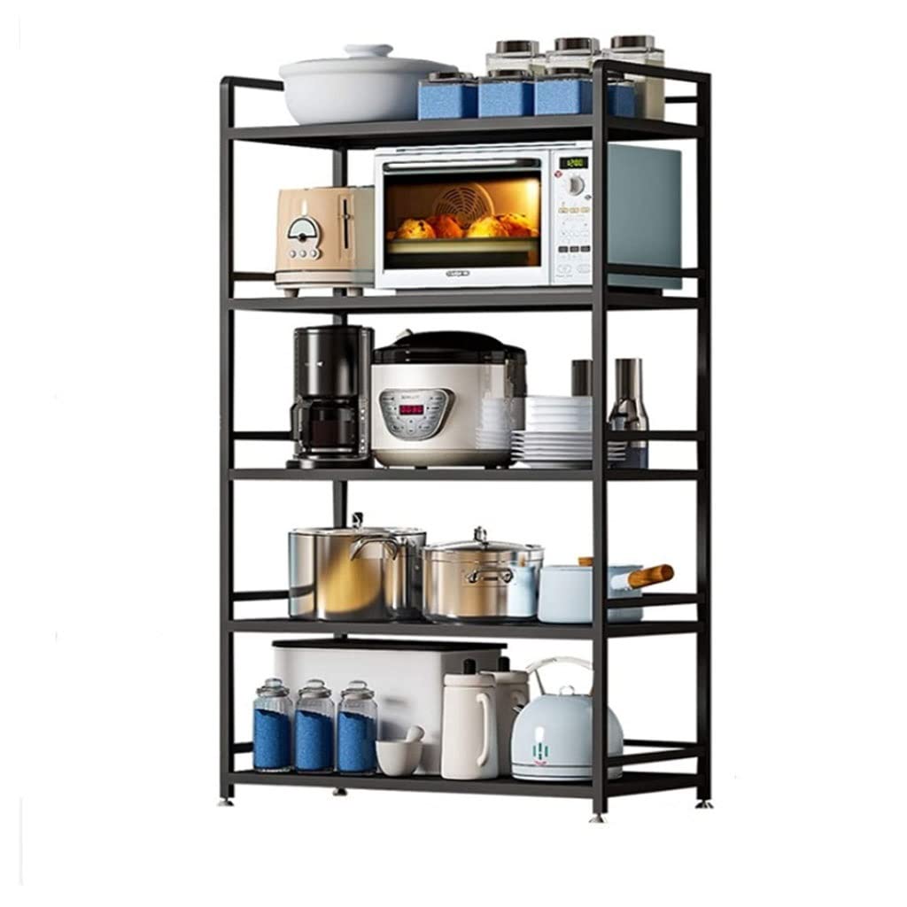 QIAOLI 3-Tier Standing Baker's Rack - Heavy Duty Microwave & Oven Storage Shelf, Free Standing Kitchen Organizer for Pots, Pans & Baking Supplies - Perfect for Small Kitchens & Home Bakeries