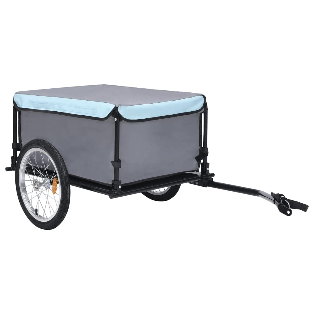 Heavy Duty Collapsible Bike Cargo Trailer - Steel Bicycle Transport Carrier for Camping, Groceries & Outdoor Adventures - Large Capacity Folding Bike Storage Cart with Durable Wheels (Perfect for Cycling Trips, Farmers Market Hauling & Family Outings)