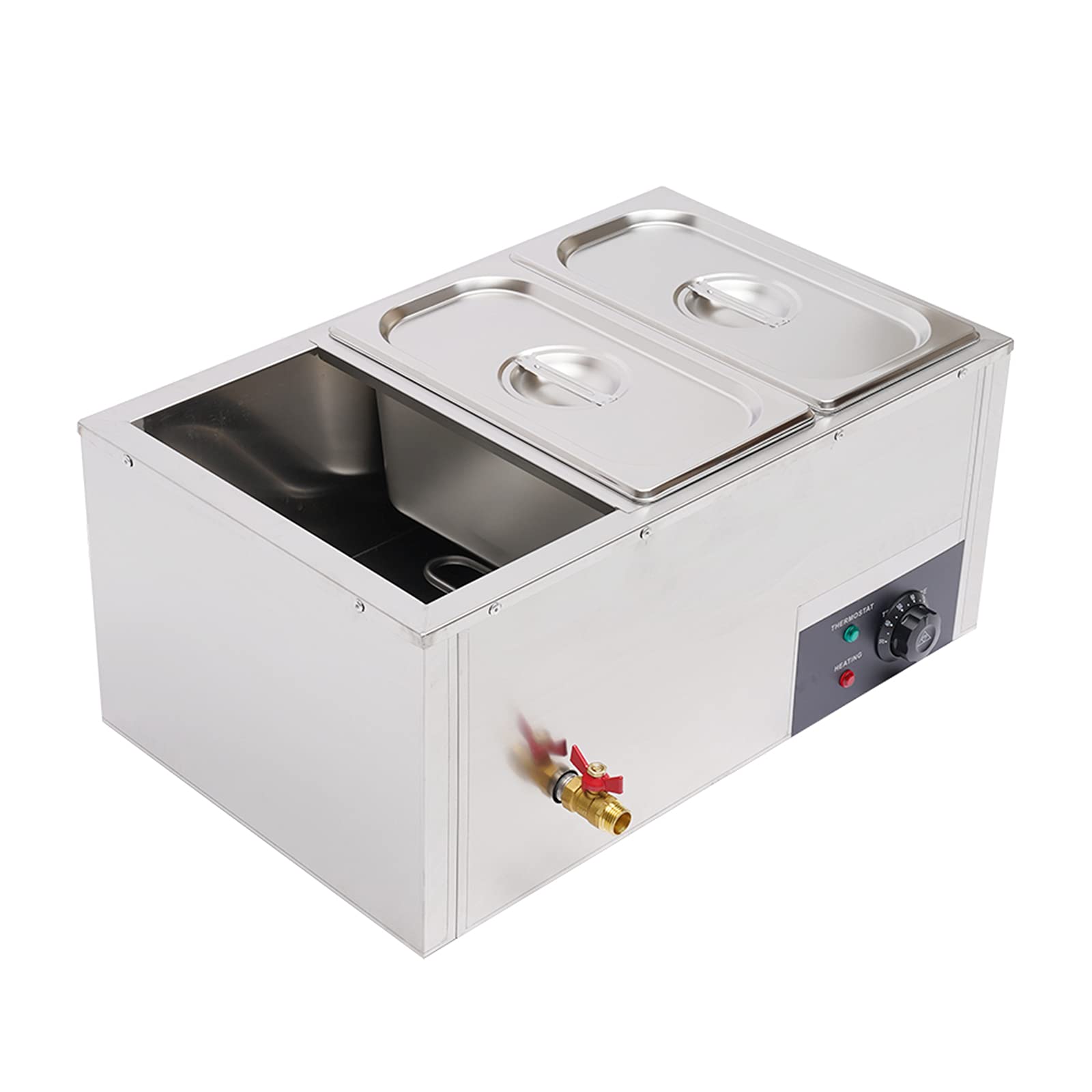 3-Pan Commercial Food Warmer - 850W Electric Steam Table with Stainless Steel Bain Marie for Catering, Restaurants & Buffets | Professional Soup & Food Warming Solution for Events, Cafeterias & Banquets