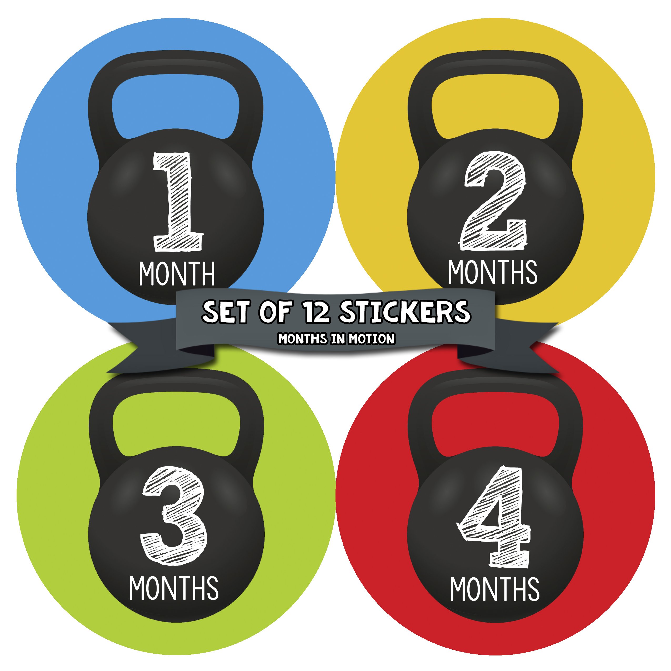 Baby Milestone Stickers for Newborn Boys - Monthly Growth Tracking Stickers - Cute Baby Boy Photo Props - Perfect for Newborn Photography, Baby Shower Gifts & Memory Books